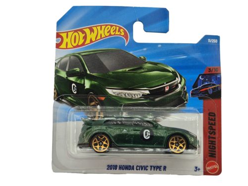 Hot Wheels Honda Civic Type R (2018) - Night Speed 3/10 - 11/250 - Hot Wheels - 1:64 model auto 
